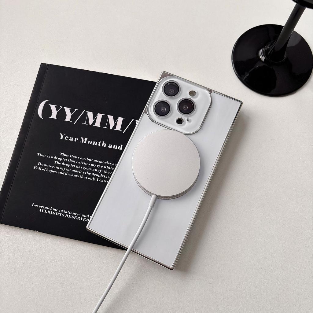 Square lychee pattern mobile phone case is suitable for Apple 16PROMAX trend 14/15 hard case 13PROMAX lens film