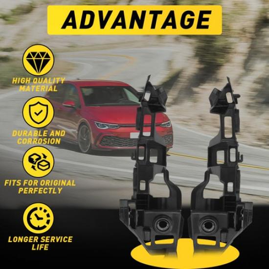 Bumper Fit Bracket 2015-2016 Volkswagen GTI Set of Golf 2 Front Left & Right