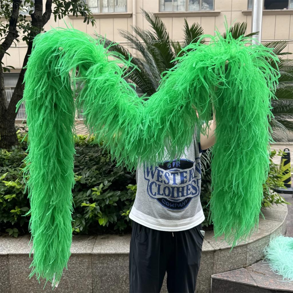 DIY 2 Meter Flauschige Straußenfeder-Boa 1-lagig bis 20-lagig Dick Schal aus hochwertigen Federn zur Dekoration von Brautkleidern Individuell anpassbarer DIY-Schal