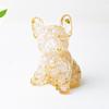 Modern Resin Dog Decor With Blue Lace Agate And Carnelian For Living Room Or Office Space
