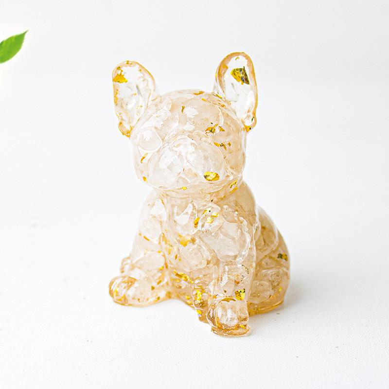 

Handcrafted Crystal Resin French Bulldog Statue For Desk Decor And Gift Giving Occasions Style A