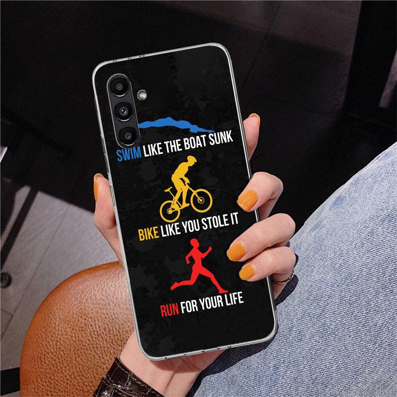 

Triathlon Swim Bike Run Phnoe Case for Samsung Galaxy A17 A37 A57 A16 A26 A36 A56 A15 A14 A13 A55 A54 A53 A35 A34 A33 A25 A24 A2 Samsung A37