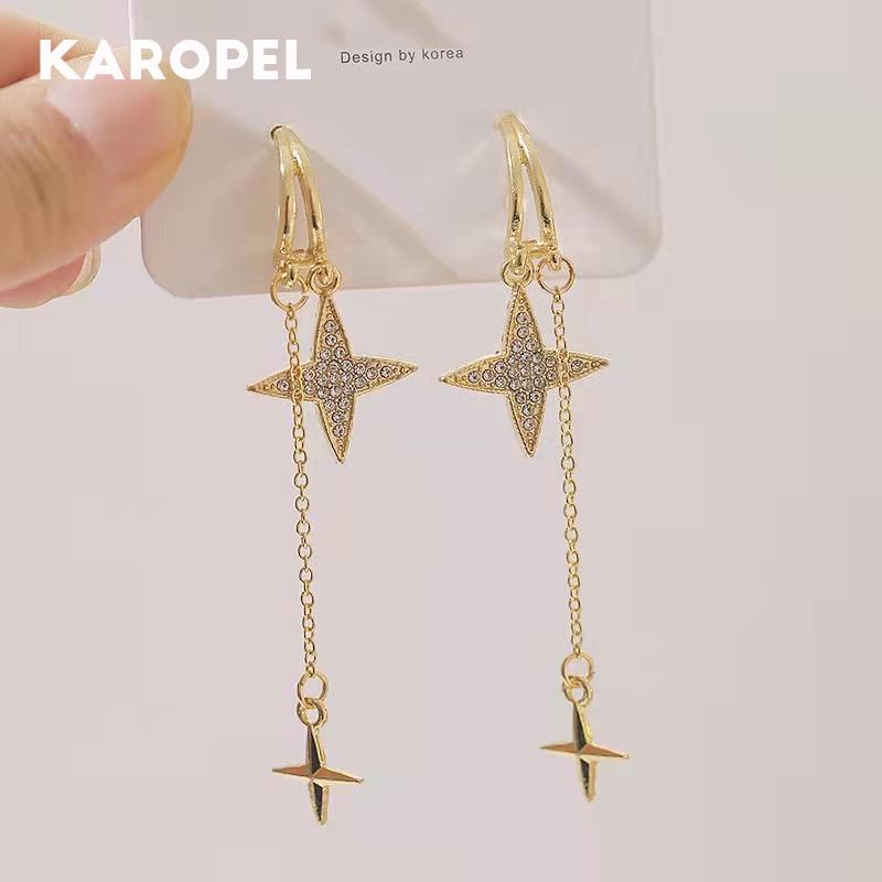 

Подвеска «Счастливая звезда» с кисточками, висячие серьги, модные длинные серьги-капли «падающая звезда» для женщин, ювелирные изделия