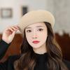 Autumn and Winter Women's Beret Solid Color Hat Outdoor Travel Japanese Painter Hat Fashion Beret Hat