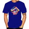 Football T Shirt Men Cotton Print American Flag Crack Graphic Short Sleeve Tees NFL Team Fan Casual Sports Tops Summer O-Neck Daily Wear Shirts