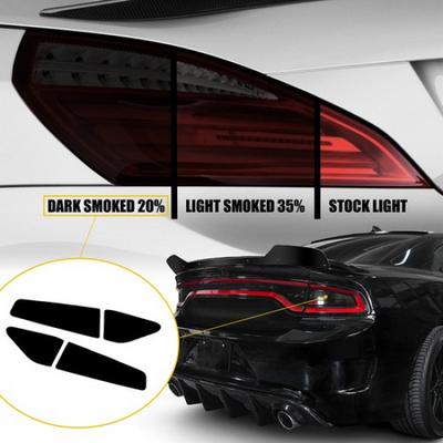 For 15-22 Charger Light Tail Track PreCut Race Overlay Rear Decal Vinyl Black EV