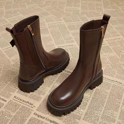 Chelsea Short Boots Women's Fashion Autumn and Winter Thick-soled Short Boots Ankle Boots