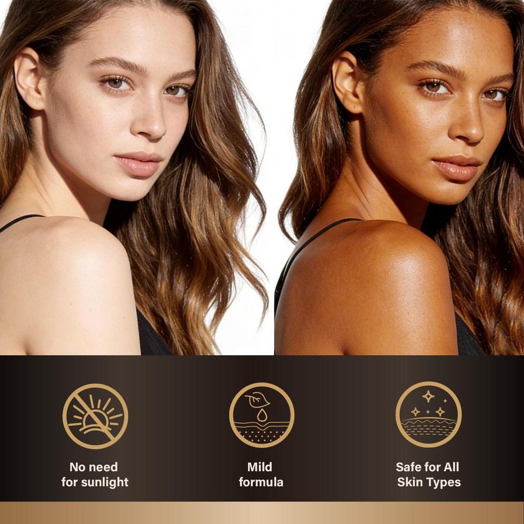 Self Tanning Drops-No Need For Sunlight-Mild Formuls-Improve Skin Tone And Appearance, Reduce Uneven Color-30ml