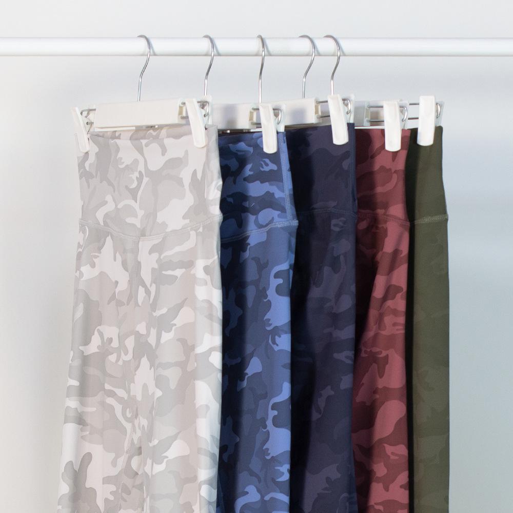 Camo Yoga Pants: Six-Color Pattern for Fitness & Night Runs, Nine-Point Length