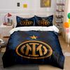 Biancheria da letto con logo Inter Blu e Oro Set Copripiumino Copripiumino Federe (1 * Copripiumino 2 * Federe, senza piumino)