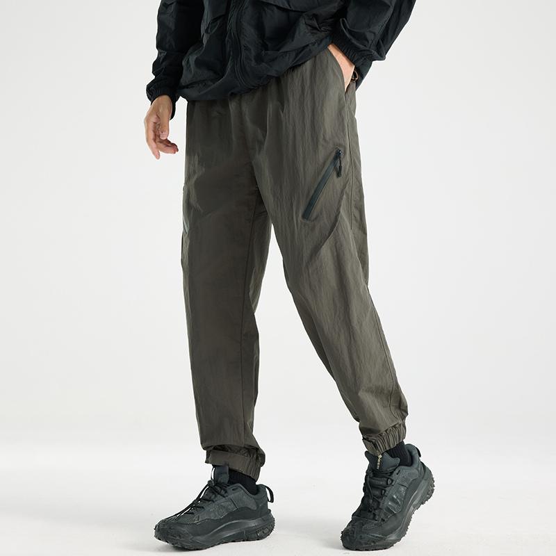 

Рабочие брюки Мужские Повседневные Уличные Прямого кроя Спортивные На завязках Быстросохнущие Ледяной шелк Парный стиль 2XL