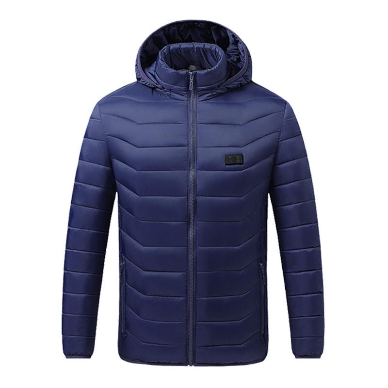 Smart Heated Winter Jacket - Hooded, Cotton, Electric Full-Body Warmth