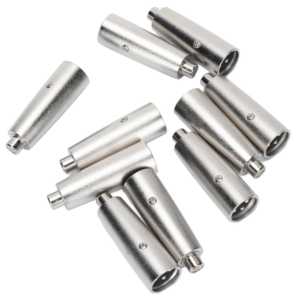Adapter RCA na XLR Żeński na Męski Redukcja Szumów Metalowy Złączka Mikrofonowa do Wzmacniacza Sprzęt Nagrywający