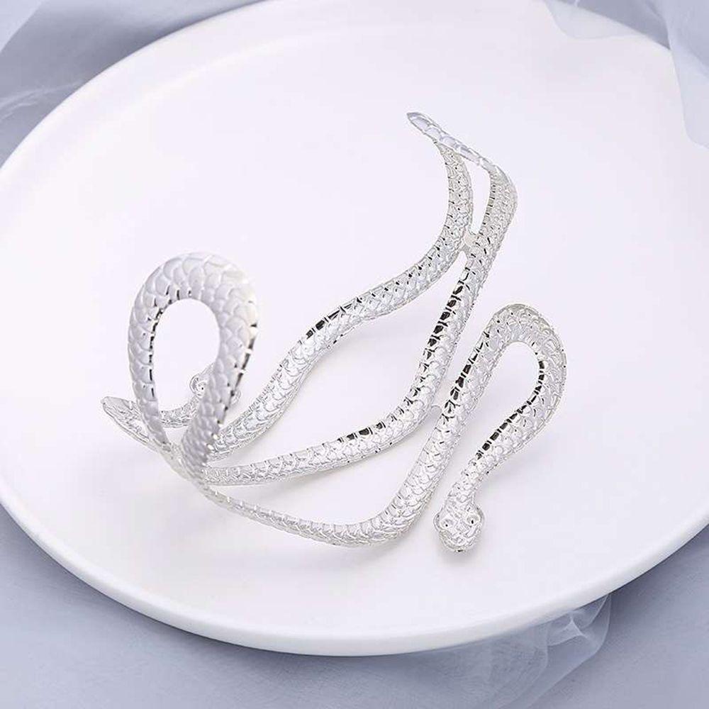 Geometric Pattern Hollow Adjustable Snake Arm Bangle Arm Chain Armband Arm Ring