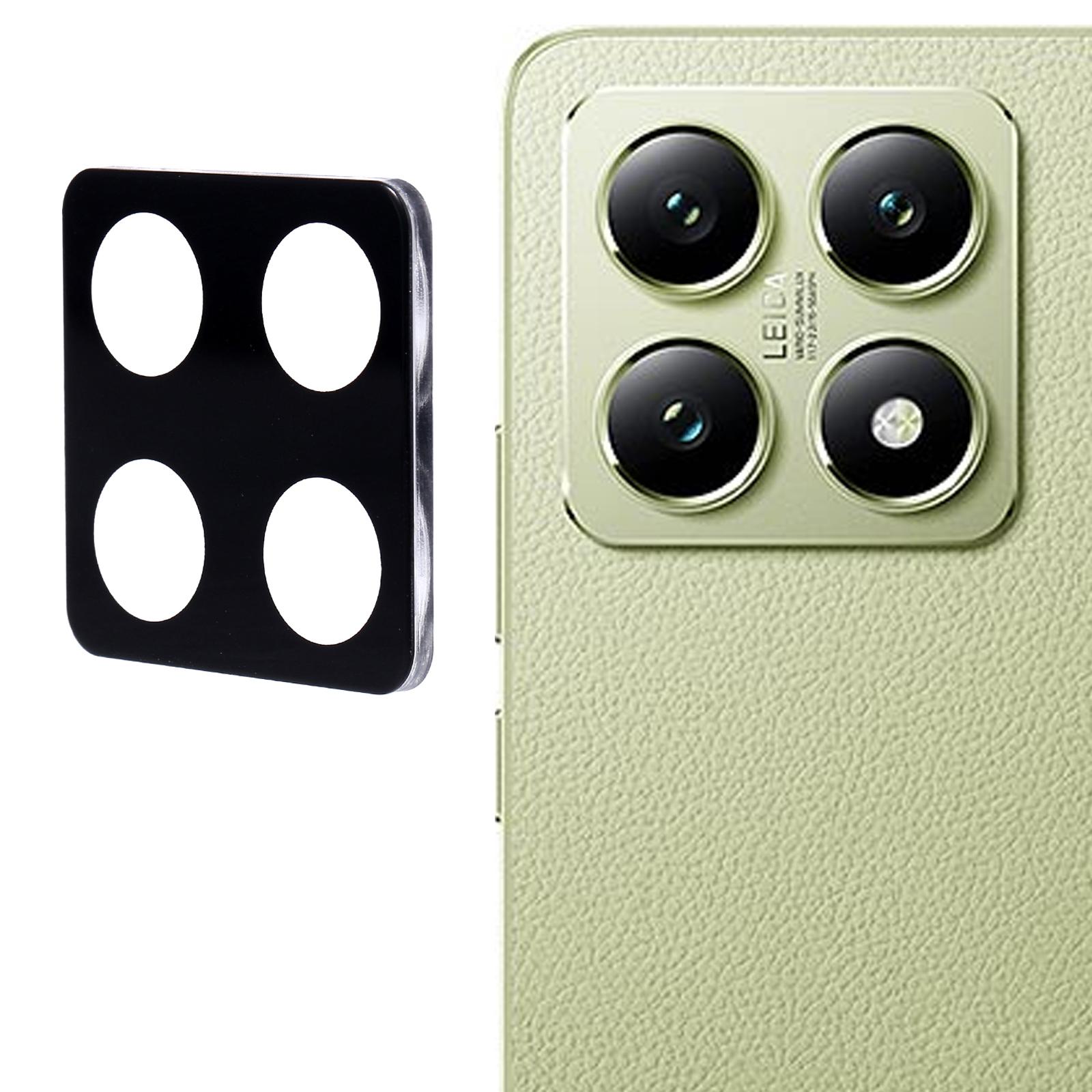 

For Xiaomi 14T Tempered Glass Lens Protector Black Silk Printing Camera Lens Film Type A