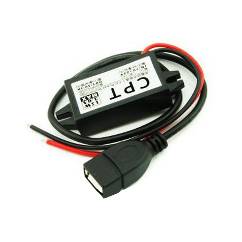 USB Boosts Converter DC7V-22V To DC5V Step Down Cable 3A 15W Car Power Converter