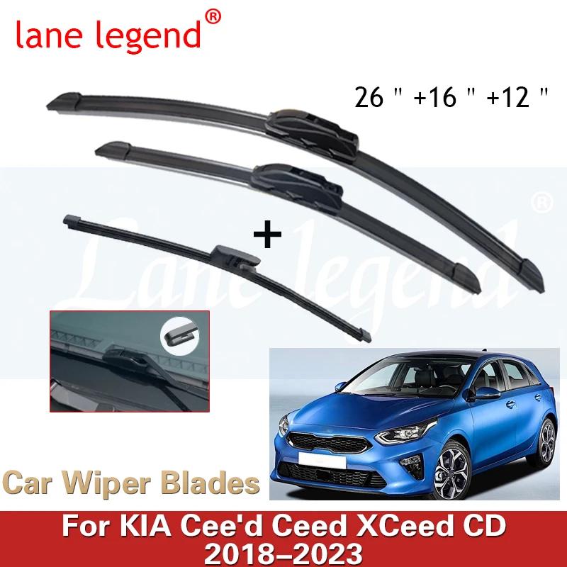

Car Wiper Front & Rear Wiper Blades Set Kit For KIA Cee d Ceed XCeed CD 2018 - 2023 Windshield Windscreen Window 26 +16 +12 Front Rear 3pcs