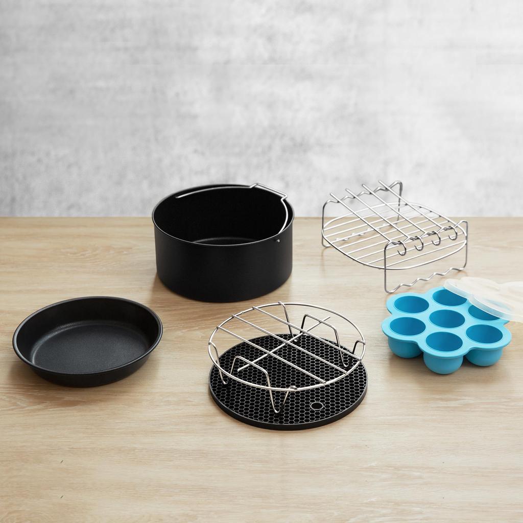 COSORI Airfryer Airfryer Compatible with All Air Fryers from To BPA Free Heat Fried Set of Cake Pizza Egg Bites Metal Holder with Silicone Skewer Air