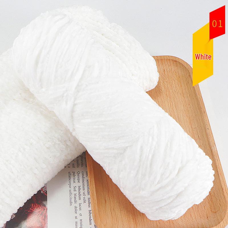 Chenille Gold Velvet Chunky Yarn Kit for Hats, Scarves, Sweaters, Dolls, and DIY Knitting