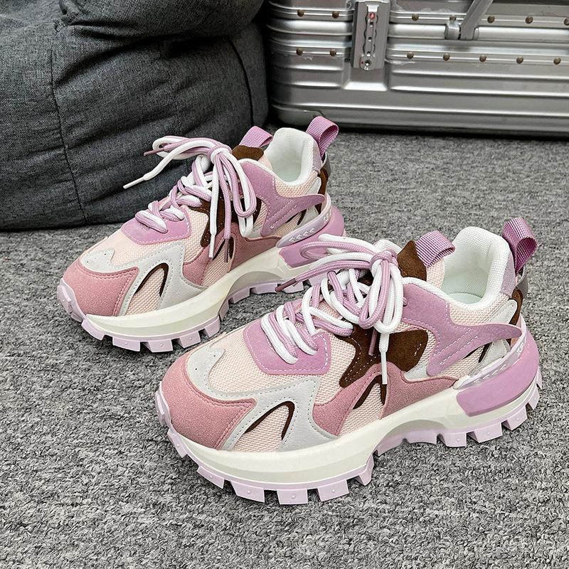 thick-soled mesh dad shoes women's versatile 2025 new spring and summer sports sandals Forrest Gump height-increasing women's shoes casual shoes
