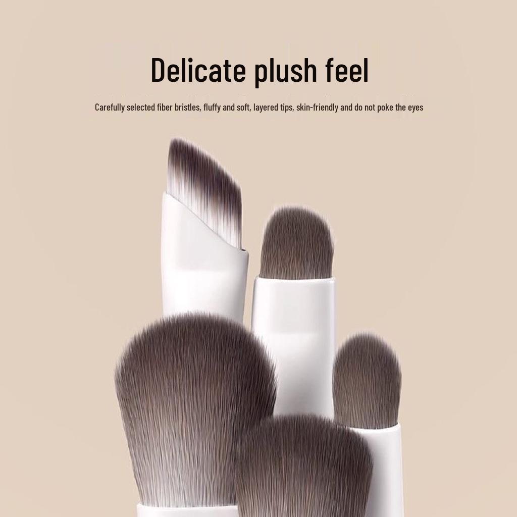 Portable Tapered Eyeshadow & Concealer Brush Set - Soft Bristle for Detail and Blending