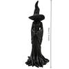 1pc Gothic Witch Statue - Elegant Witch with Pointed Hat, Indoor/Outdoor Halloween Decor, Year-Round Decoration for Home, Party