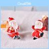 Niedliche und bunte Harz-Weihnachtsmann- und Schneemann-Mini-Ornamente für festliche Heimdekoration