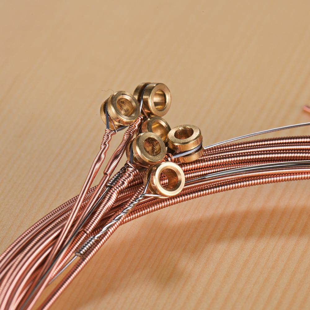 Acoustic Folk Guitar Strings Set Steel Core Copper Alloy Winding, 6pcs  Set