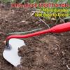 Carbon Steel Garden Hoe, Agricultural Weeding and Soil Loosening Tool, Durable Metal Hoe for Gardening