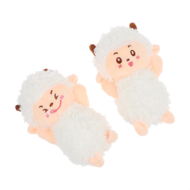 Cute Lamb Stuffed Keyring Soft Plush Sheep Doll Portable Backpack Pendant 2027 New Year Birthday Present