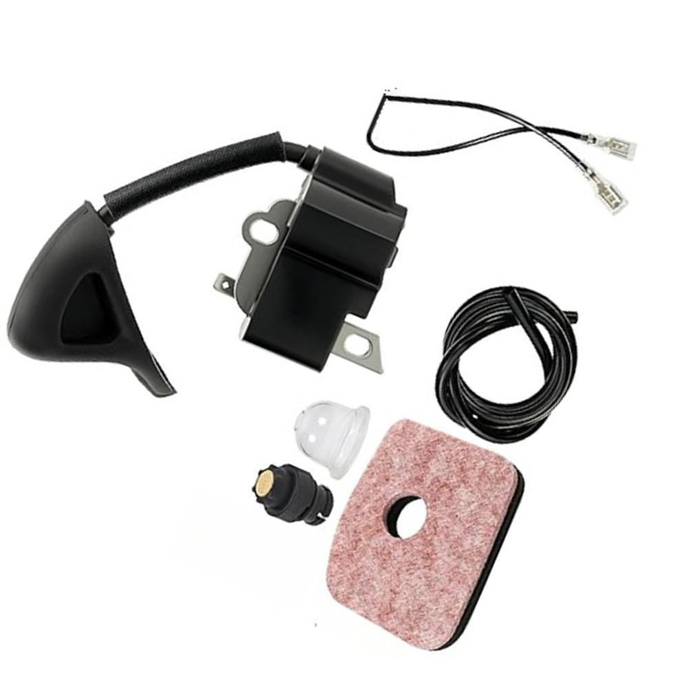 Ignition Coil Kit for BG56 BG86 BR200 Leaf Blowers Includes Coil Wire Air Filter Spark Fuel Filter Pump Ball and Vent Valve