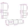 VidaXL Unités Murales TV avec LED 5 pcs, Armoires de Télévision Suspendues, Meubles Télé de Salon, Moderne, Gris Sonoma Bois 3216609
