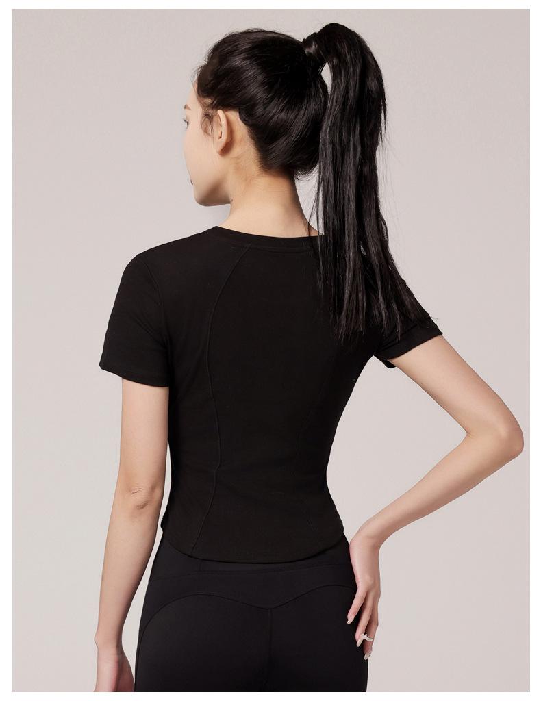 Women's Quick-Dry Yoga & Running Short Sleeve Top - Flattering, Slim Fit for Pilates and Fitness