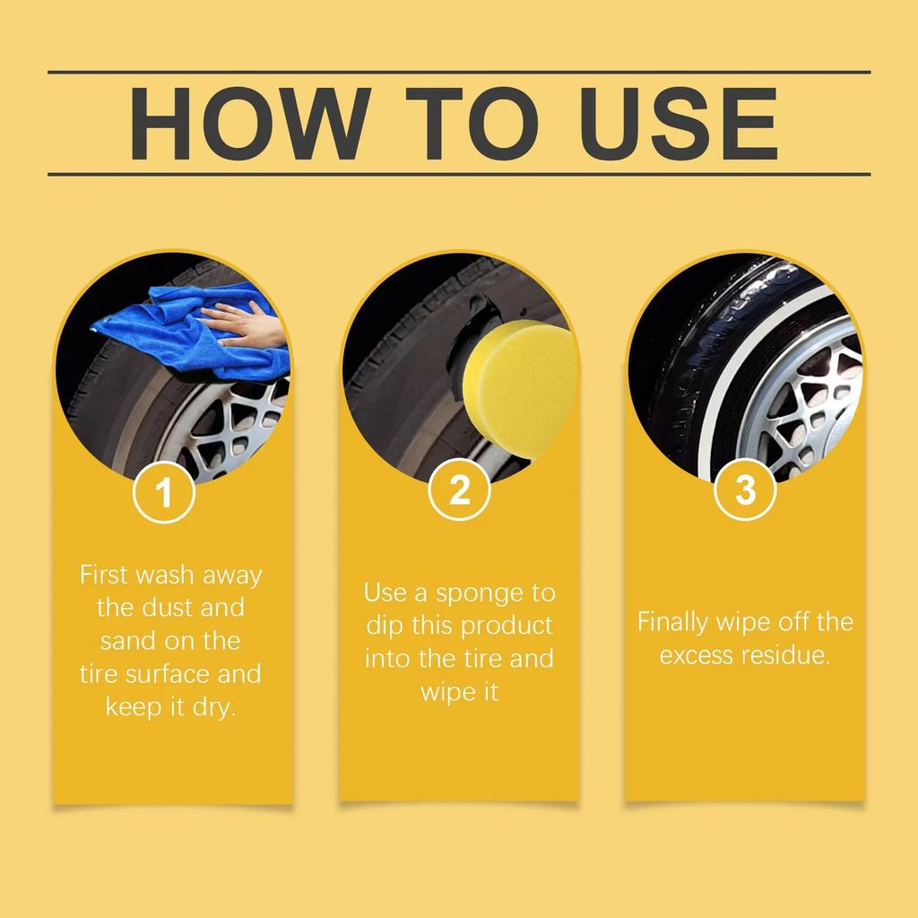 Auto Tire Polishing Paste Tire Rubber Anti-aging Waterproof Anti-fouling Protective Sealant Gloss Hydrophobic Coating Lubricant