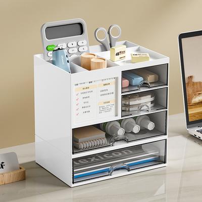 Small Multi-Purpose Drawer Organizer Stackable Desktop Storage Box Plastic Tray with Dividers Household Cabinet Shelf Insert