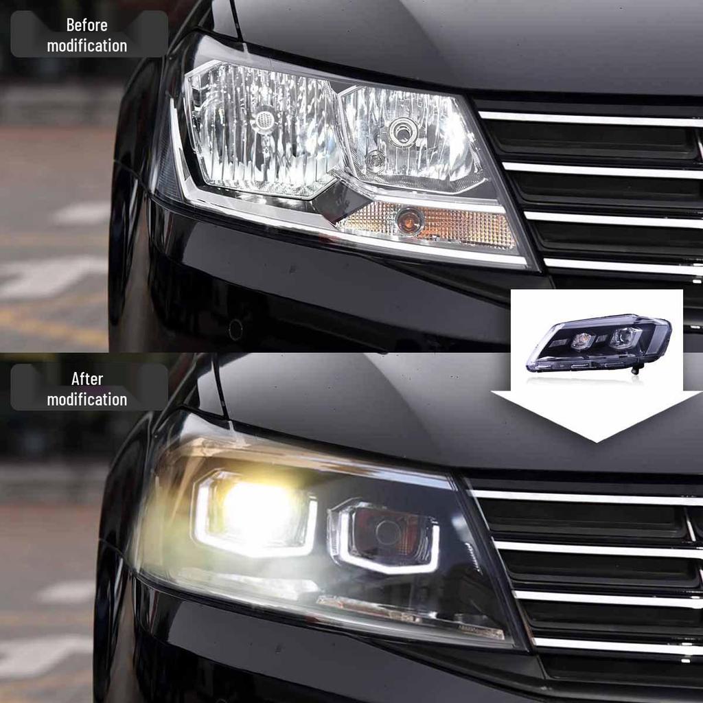 2012-2014 Volkswagen Lavida Xenon Projector Headlight Assembly with LED DRL and Turn Signals