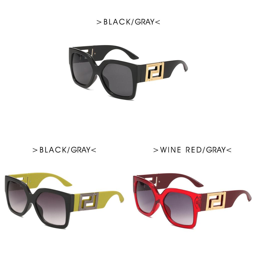 Retro Large Frame Geometric Sunglasses With Ac Lenses For Trendy Street Style