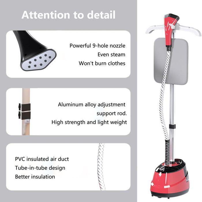 2 in 1 garment steamer - Vertical steamer - 2000W/2L - Three height settings - Three steam types - All Fabrics
