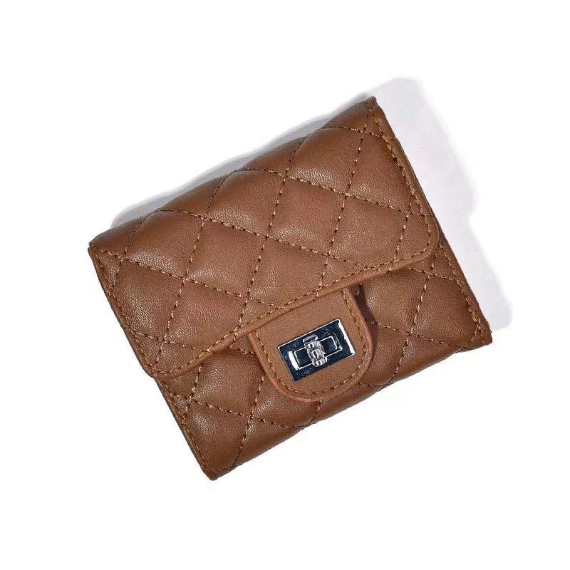 New women's wallet rhombus simple girls multi-card anti-degaussing student change bag