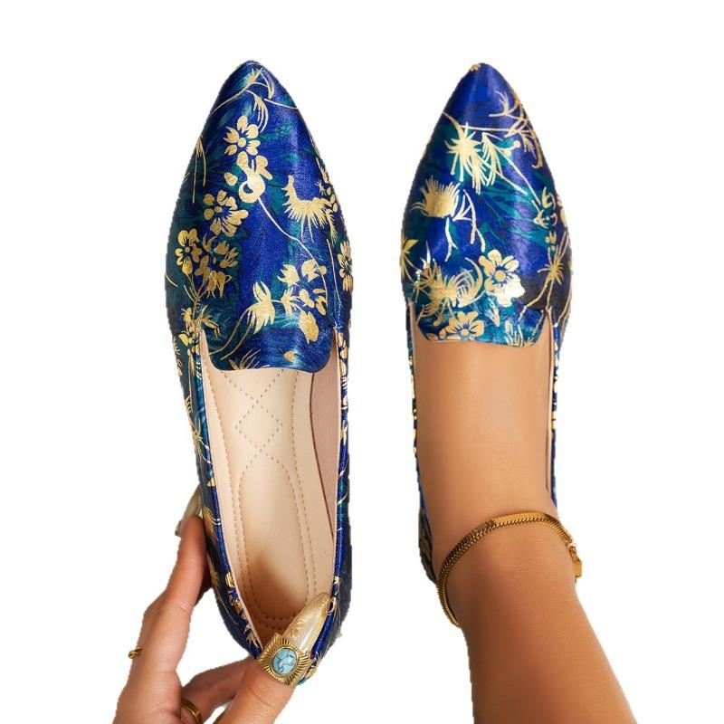 Flat Heel Pointed Flat Shoes New Large Size Leopard Print Light Mouth Suede Casual Shoes