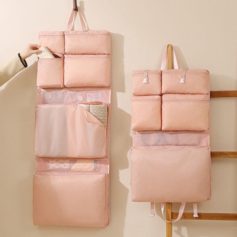 Hanging Travel Luggage Bag Multi Pockets Trip Handbag Stylish Luggage Storage Bag  Travel Handbags
