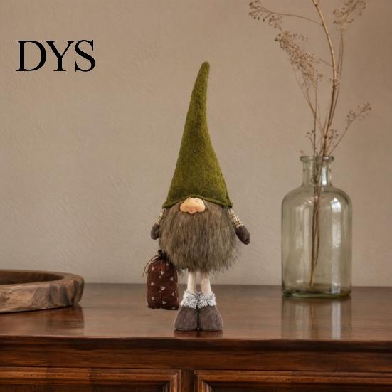 Durable Resin Craft Gifts Vintage Farmhouse Gnome Figurine, Dangle Leg Statue Rustic Tabletop Desktop Display Figurines Ornament for Fall Thanksgiving