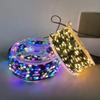 8 Modes Green Copper Wire Flower Wreath Light String 5/10/20M LED String Lights Christmas Wedding Party Decoration