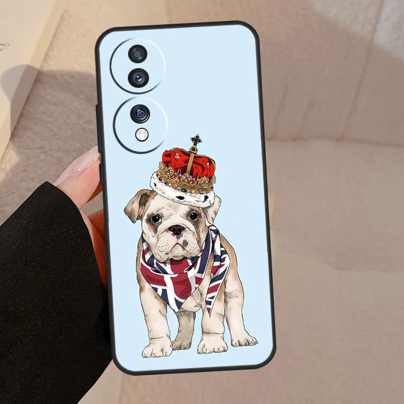 

British Bulldog For Honor Magic V5 5 6 7 Pro Case For Honor X9a X9b X9c X8a X8b 50 70 90 200 400 Lite Cover Honor Magic6 Pro