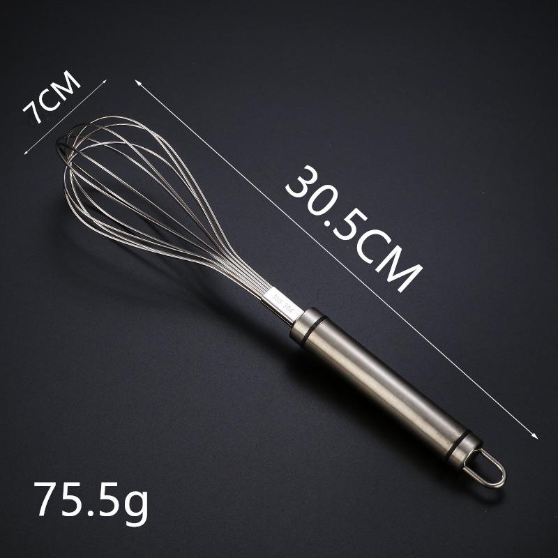 304 Stainless Steel Thickened Whisk & Hand Mixer for Dough/Eggs