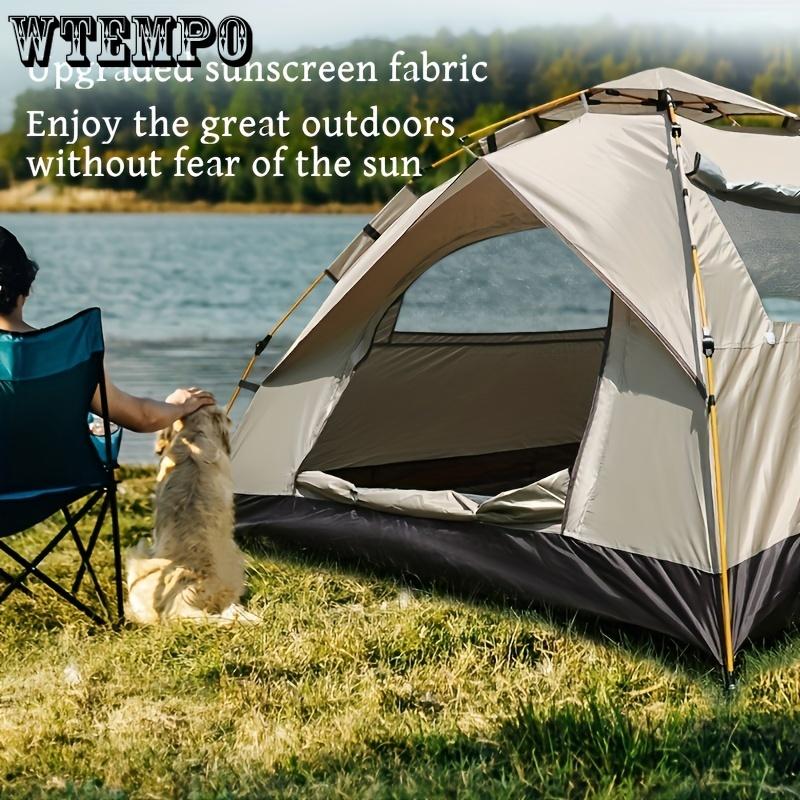 4 Person Automatic Quick Opening Tent with UV Protection and Thermal Blanket for Beach, Fishing, Hiking, Hunting