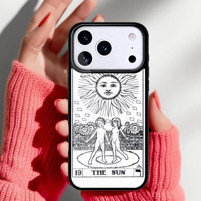 Tarot Card Astrology Sun Moon Phone Case for iPhone 17 Air 16e 15 14 13 Pro Max Back Cover for 12 11 Pro Coque