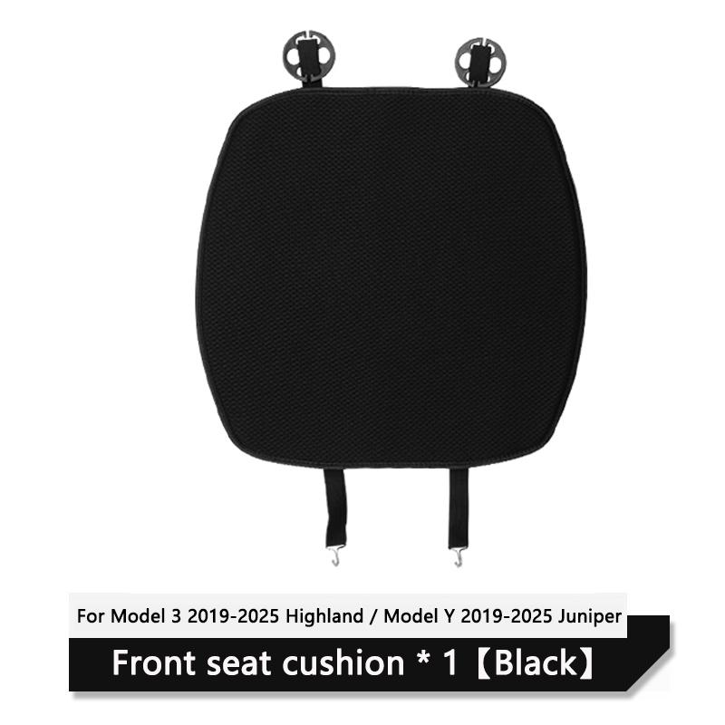 Car Ice Silk Seat Cushion Cover For Tesla Model 3 / Y Juniper 2019-2026 Breathable Comfortable Seat Pad Car Interior Accessories