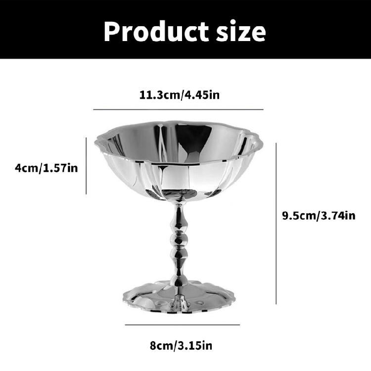 304 Edelstahl Schalen Elegante Dessert Präsentationsbecher Dessert Servierbecher Kleine Kuchenbecher für Dessert Eis