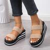 Sandals Women's Fashion Women's Slippers Sandals Lightweight Thick Bottom Ladies Shoes Wedge-heeled Thick-soled Slippers Summer